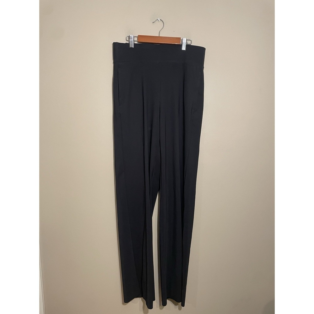 Athleta Cosmic Pants Womens Medium Tall Black Lightweight Wide Leg Pull On - Picture 2 of 6